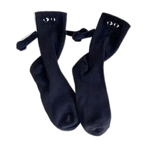 Magnetic Friendship Crew Socks - Black