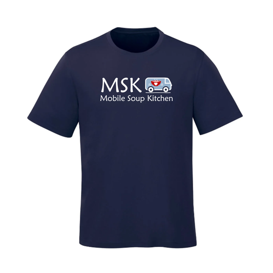 Mobile Soup Kitchen Volunteer Short Sleeve Shirt - Unisex / Navy
