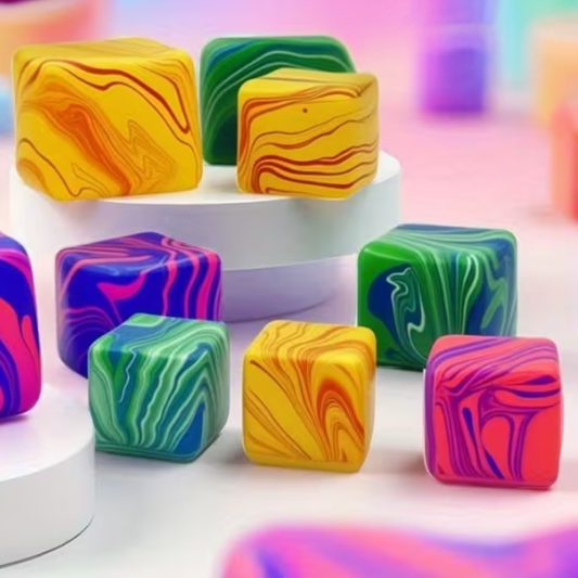 Bitsy Sensory Swirl Squish Cube - Assorted Colours