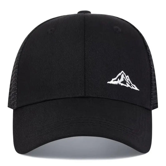 Mountaineer Snapback Hat - Black / Black