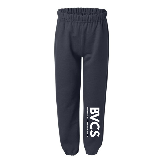 BVCS Joggers - White Logo - Navy