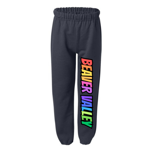 BVCS Joggers - Rainbow Graffiti - Navy