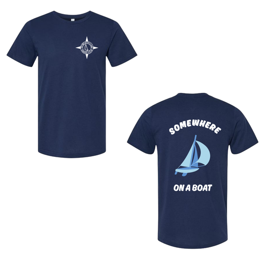 SLSC Somewhere On A Boat Tee - Navy