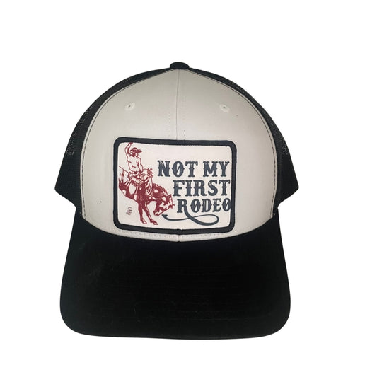 Not My First Rodeo Hat - Black & White