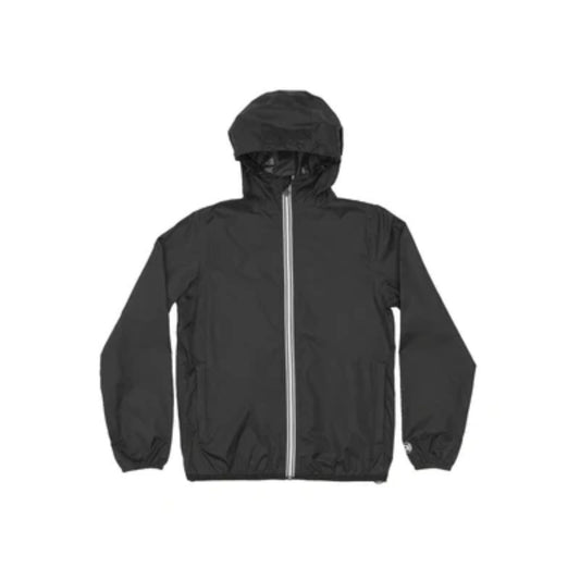 O8 Full Zip Packable Rain Jacket and Windbreaker - Black