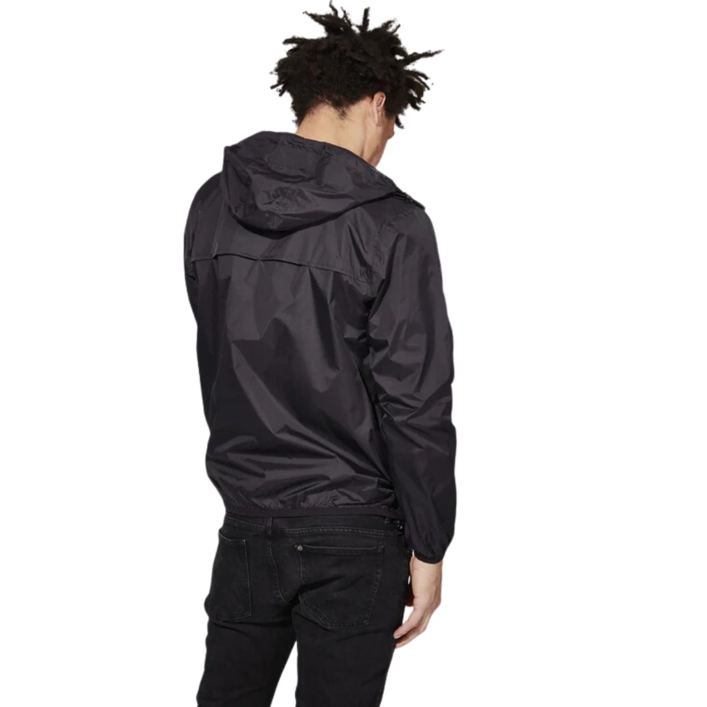 O8 Full Zip Packable Rain Jacket and Windbreaker - Black