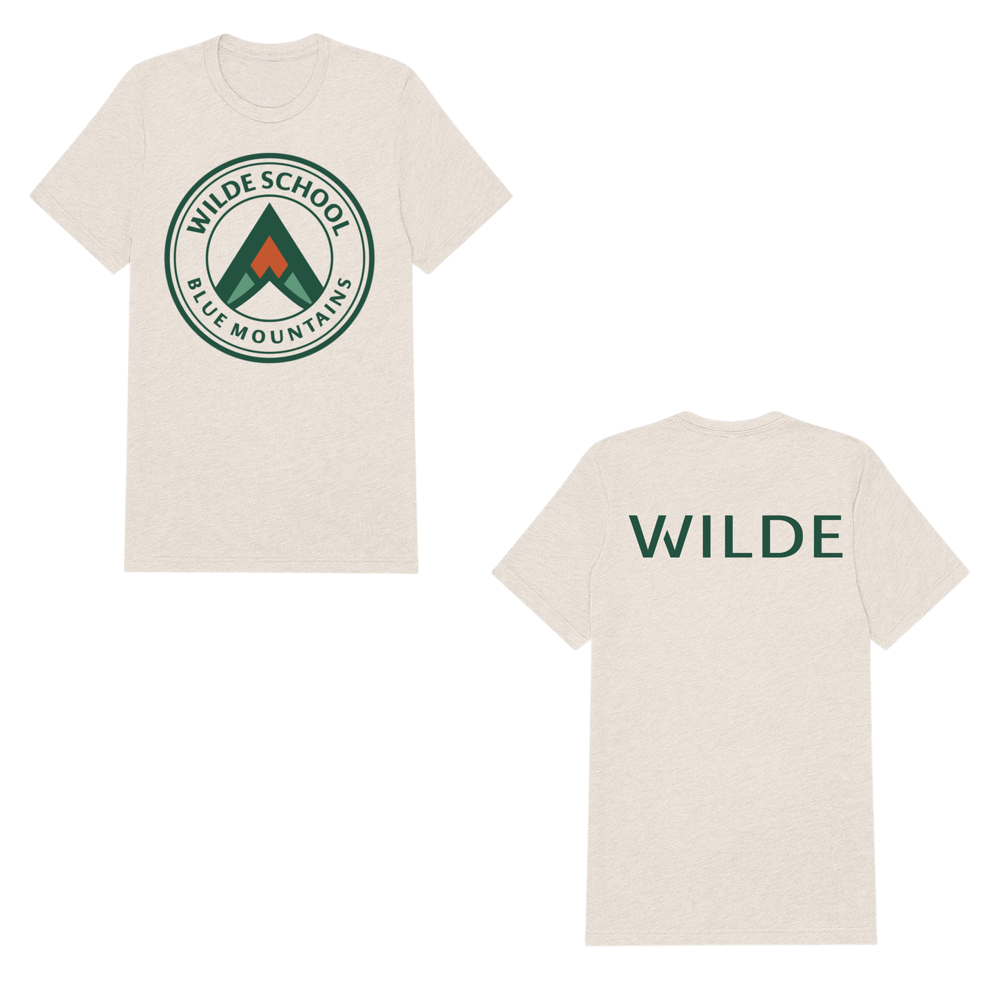 WILDE School Blue Mountains Triblend Tee – Oatmeal