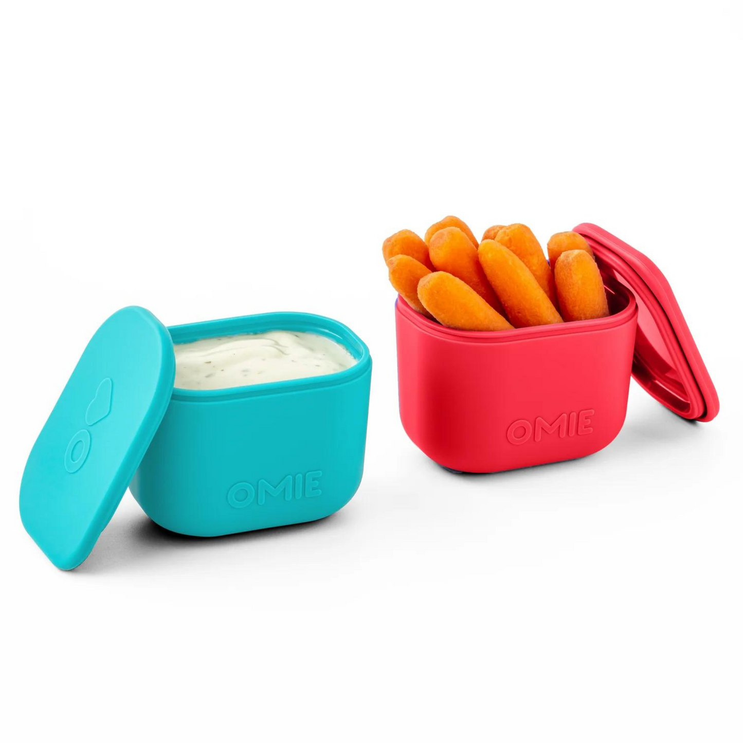 OmieBox UP Dip Containers - Pink/Teal