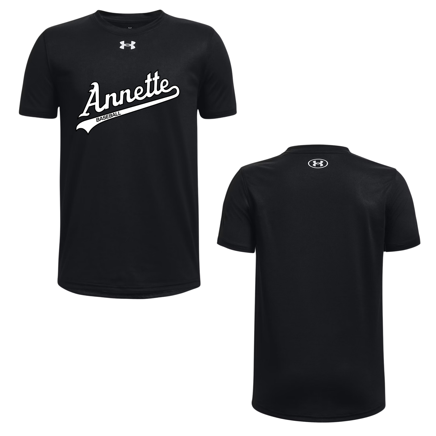 Annette Baseball x Under Armour White Script Logo - Black
