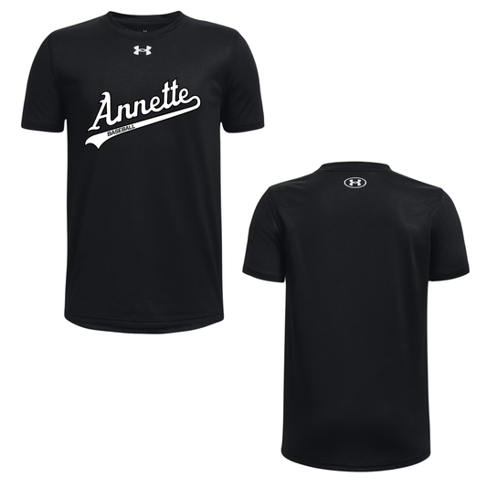 Annette Baseball x Under Armour White Script Logo - Black
