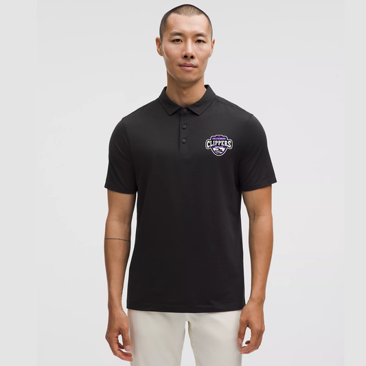 Collingwood Clippers x lululemon -  Dual Logo Evolution Short-Sleeve Polo Shirt - Black