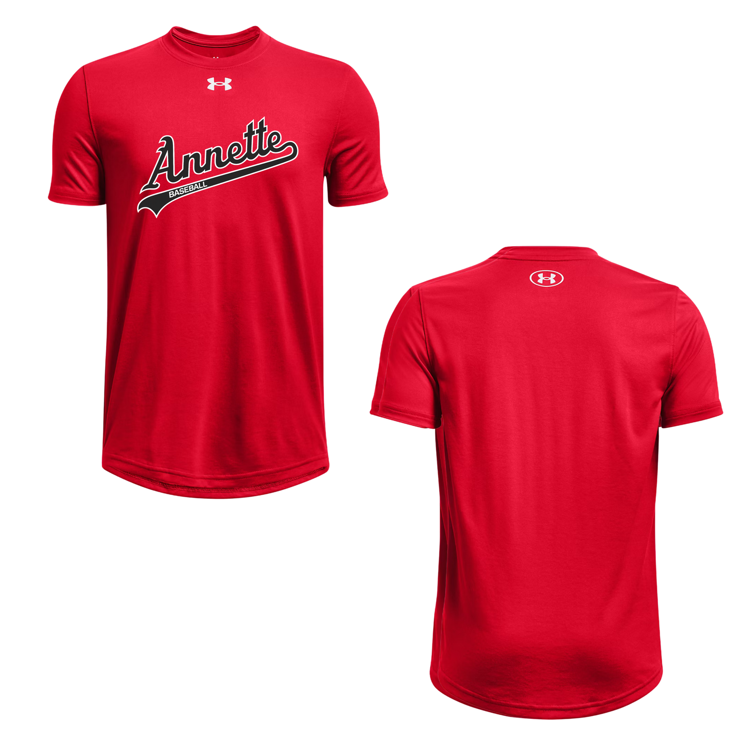 Annette Baseball x Under Armour Black Script Logo - Red