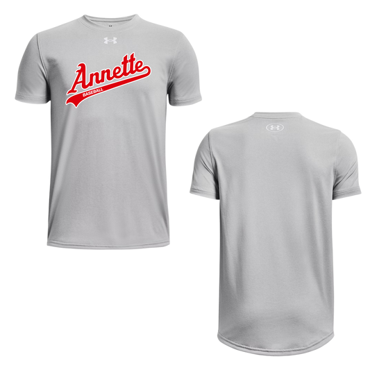 Annette Baseball x Under Armour Red Script Logo - Grey