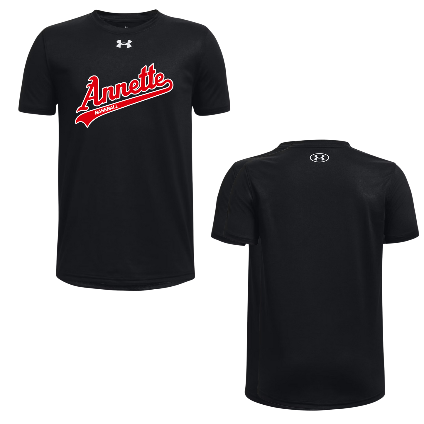 Annette Baseball x Under Armour Red Script Logo - Black
