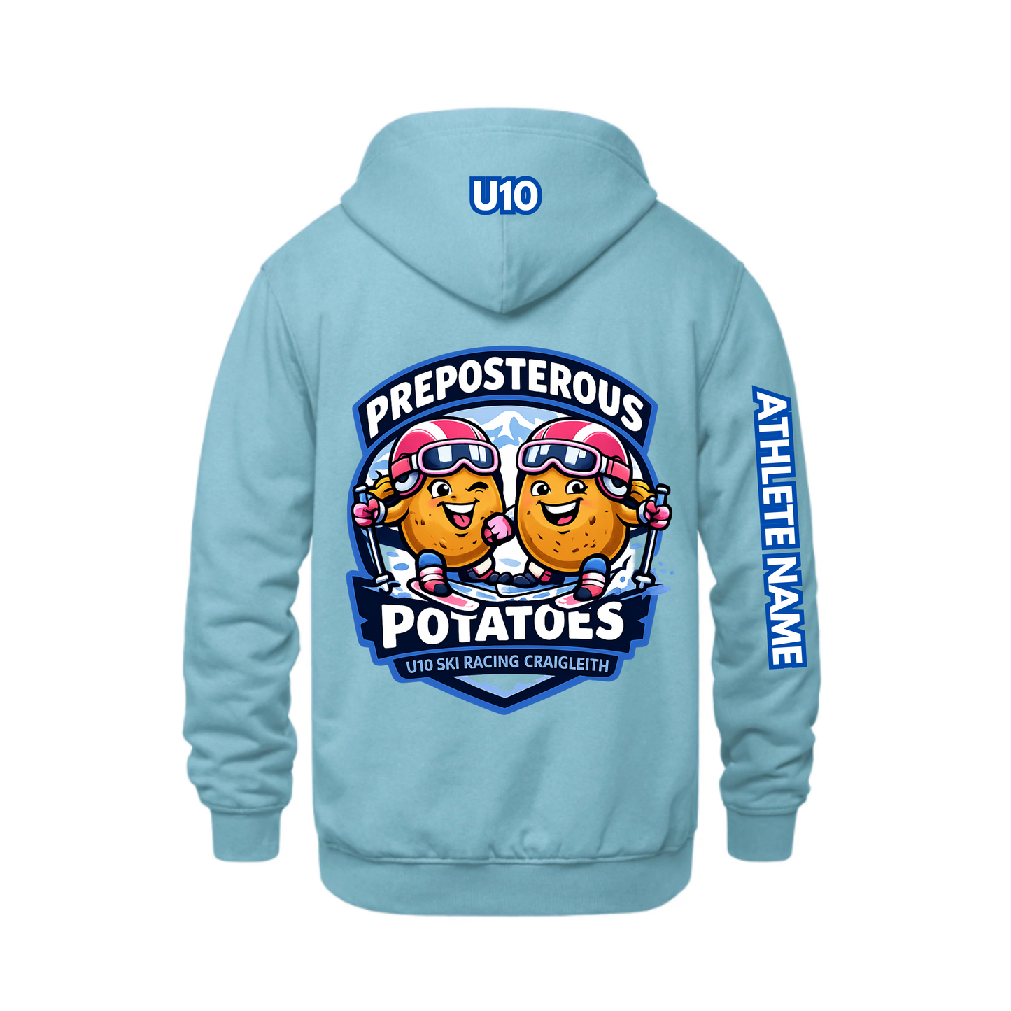 U10 Craigleith Preposterous Potatoes Hooded Sweatshirt - Light Blue