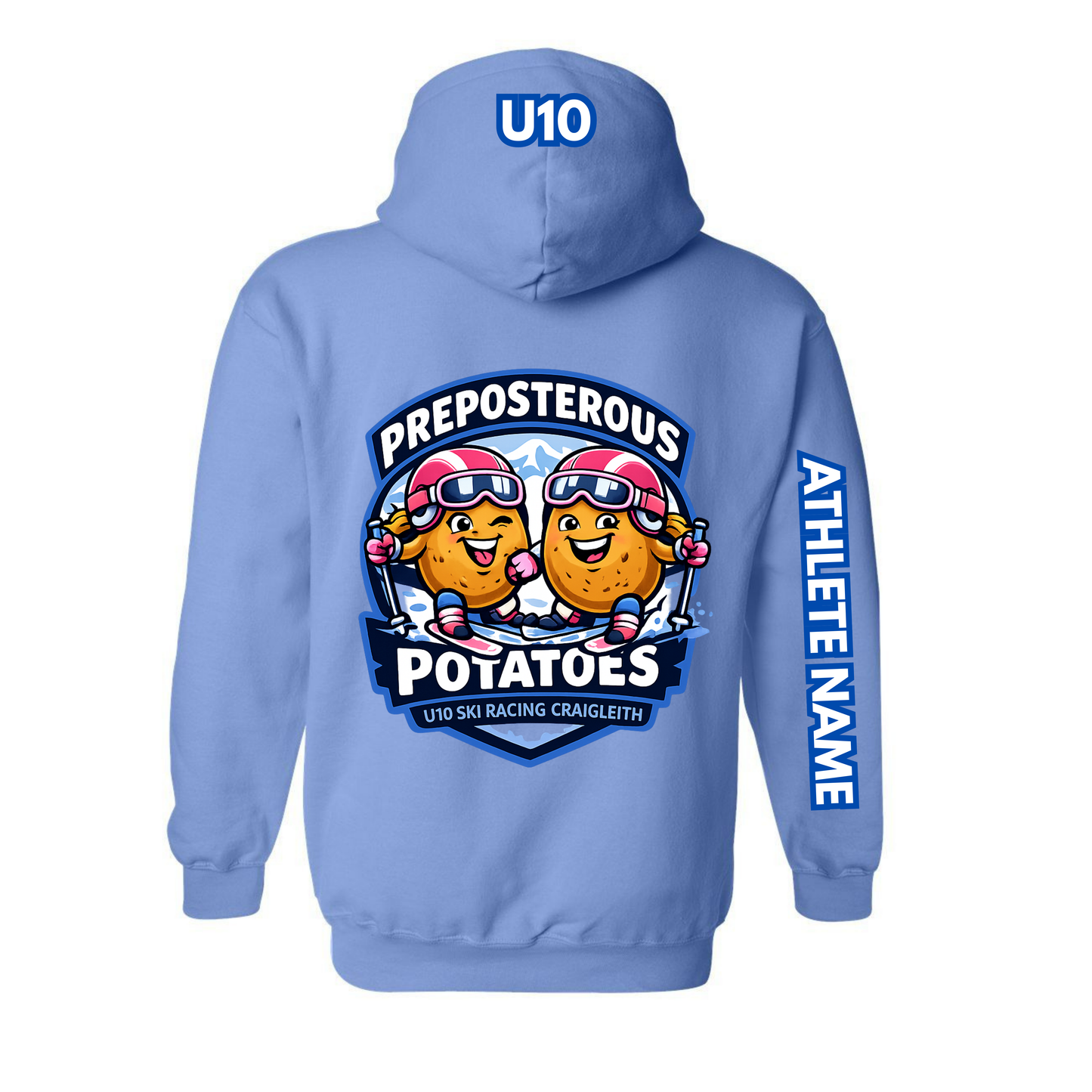 U10 Craigleith Preposterous Potatoes Hooded Sweatshirt - Light Blue