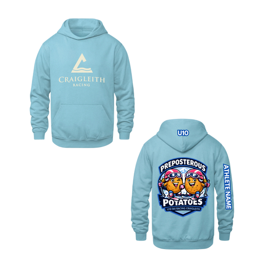 U10 Craigleith Preposterous Potatoes Hooded Sweatshirt - Light Blue