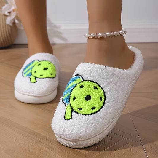 Pickleball Memory Foam Slippers