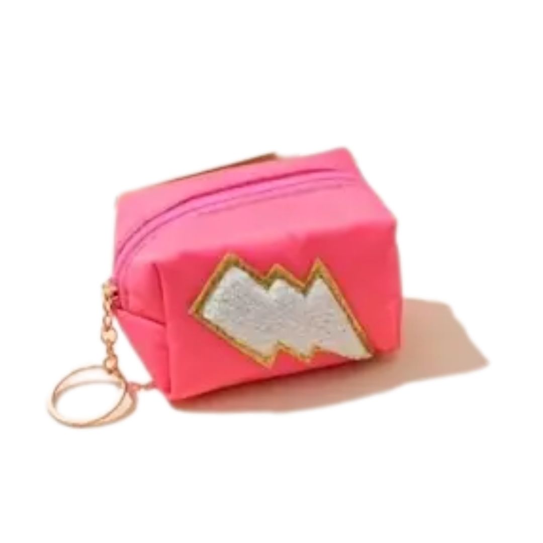 Preppy Patch Zip Pouch