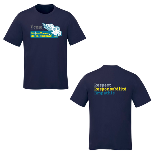 Notre-Dame-de-la-Huronie Tee - Large Logo /  Navy