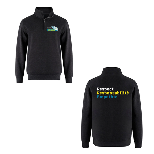 Notre-Dame-de-la-Huronie Quarter Zip Sweatshirt - Mini Logo /  Black