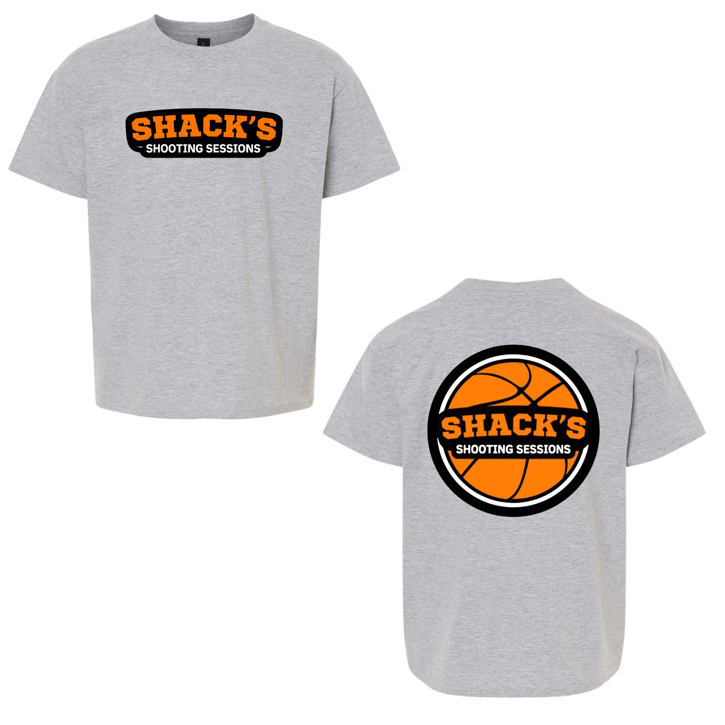 Shacks Shooting Sessions Dual Logo Grey T-Shirt