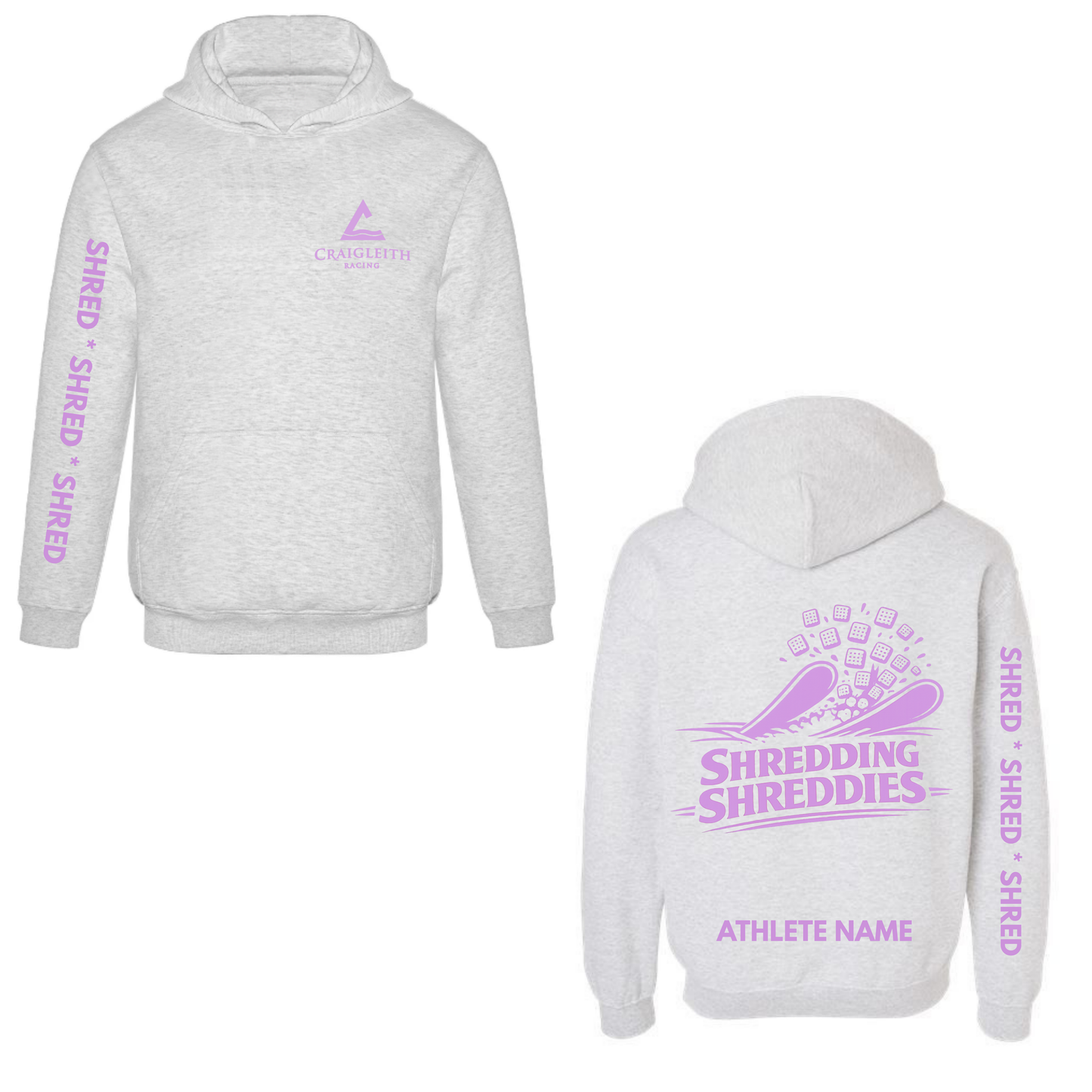 Craigleith Shredding Shreddies Hooded Sweatshirt - Ash Grey