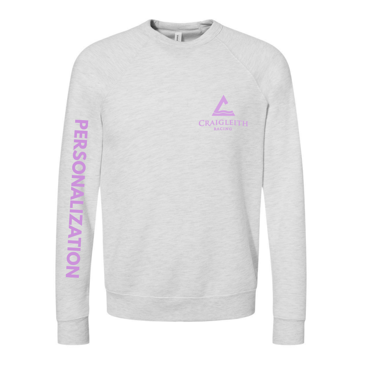 Adult Unisex Craigleith Purple Logo Crewneck Sweatshirt - Ash Grey