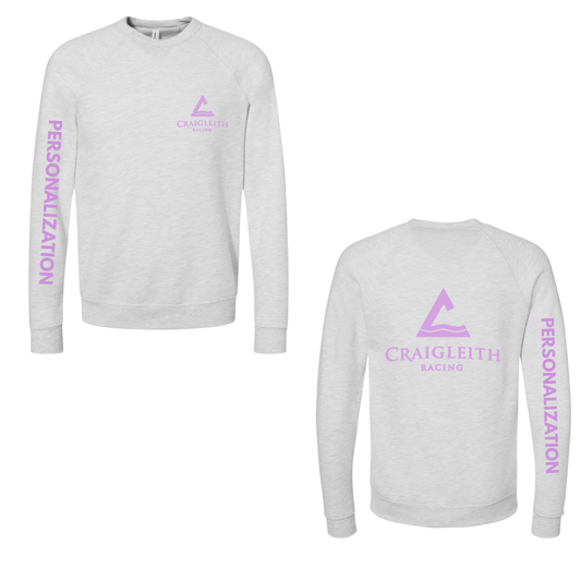 Adult Unisex Craigleith Purple Logo Crewneck Sweatshirt - Ash Grey