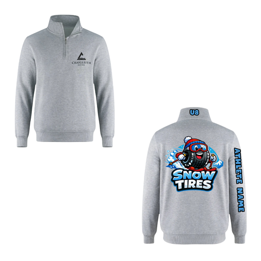 U8 Craigleith Snow Tires  Quarter Zip Sweatshirt - Grey