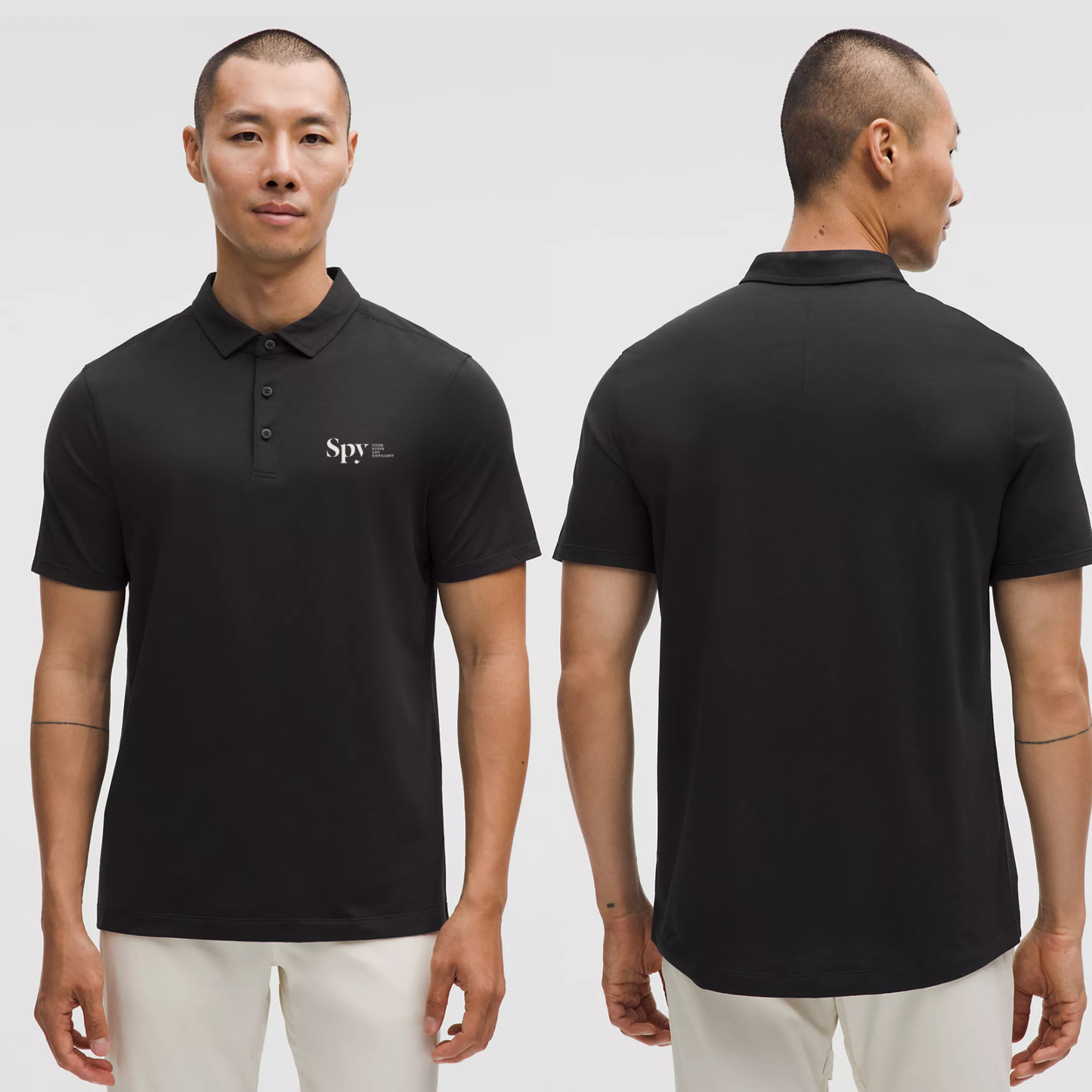 Spy x lululemon -  Evolution Short-Sleeve Polo Shirt - Black