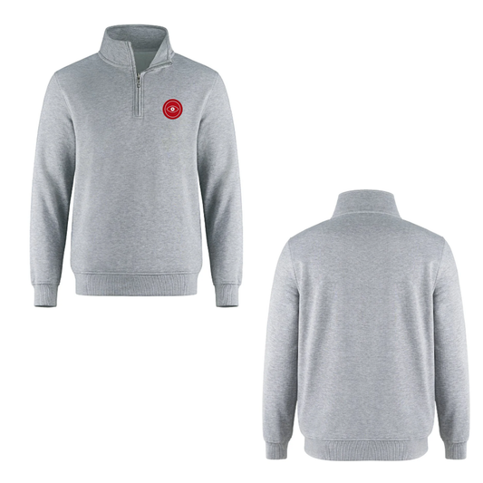 Spy Signature Quarter-Zip Sweatshirt - Grey