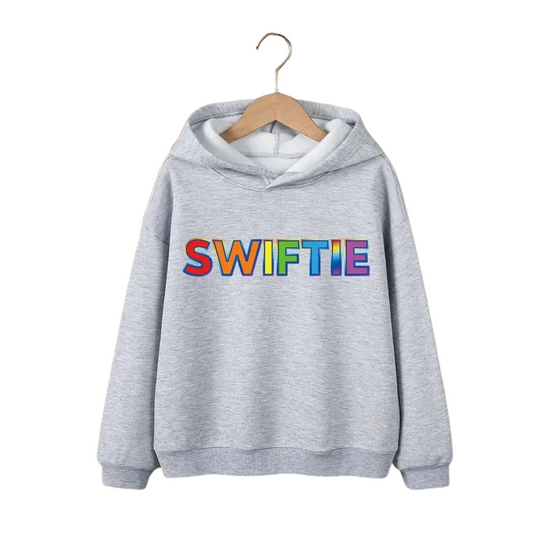 SWIFTIE Long Sleeve Relaxed Hoodie - Grey