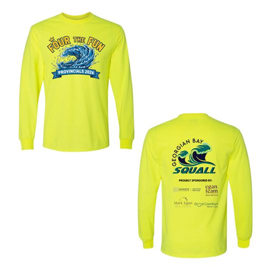 Georgian Bay Squall  - Four The Fun Long Sleeve Shirt - Safety Yellow