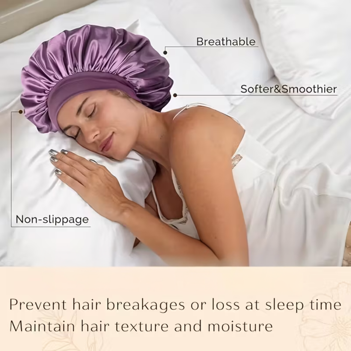 Satin Sleep Bonnet - Various Colours