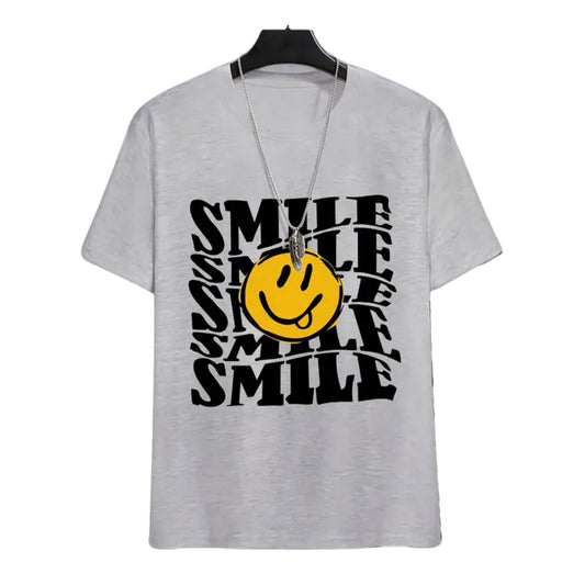 Smile Graphic T-shirt - Grey