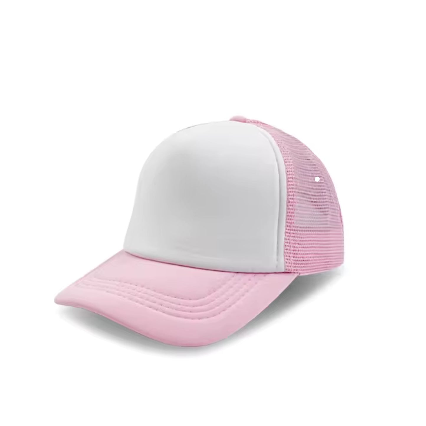 Snapback Hat - Ballet Pink/White