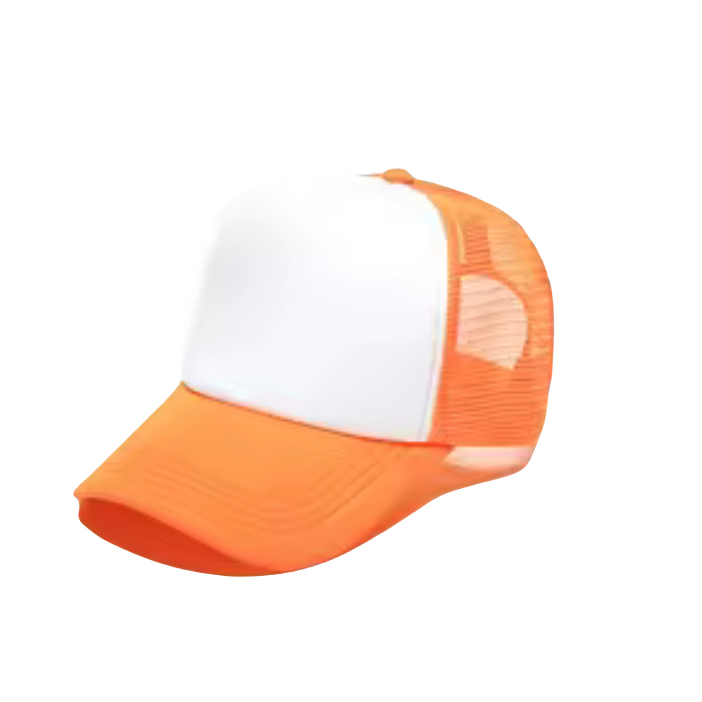 Snapback Hat - Orange/White