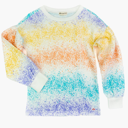 Sofia Top - Rainbow Splatter