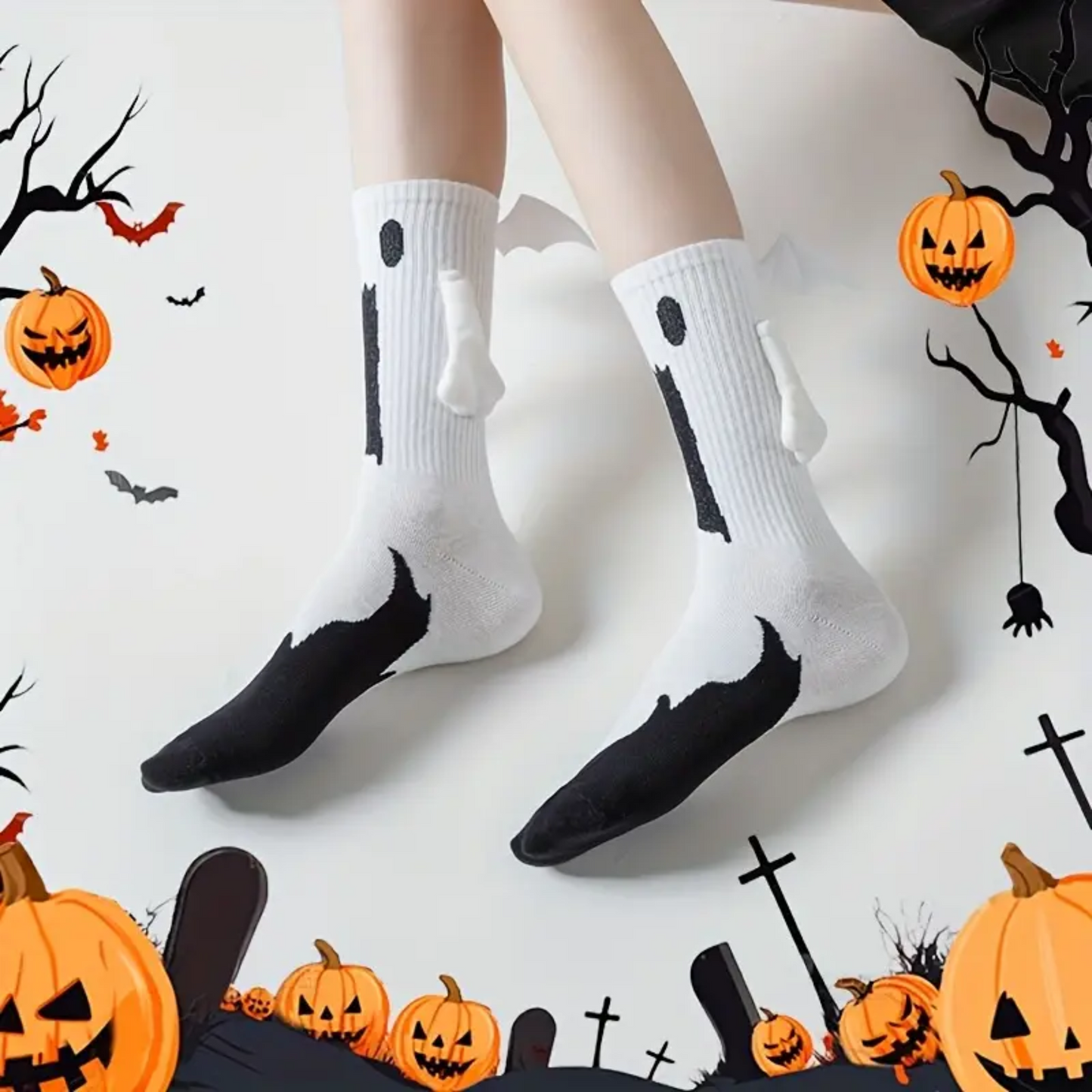 Spooktacular Magnetic Friendship Socks