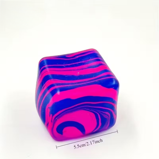 Sensory Swirl Squish Cube - Pink / Purple