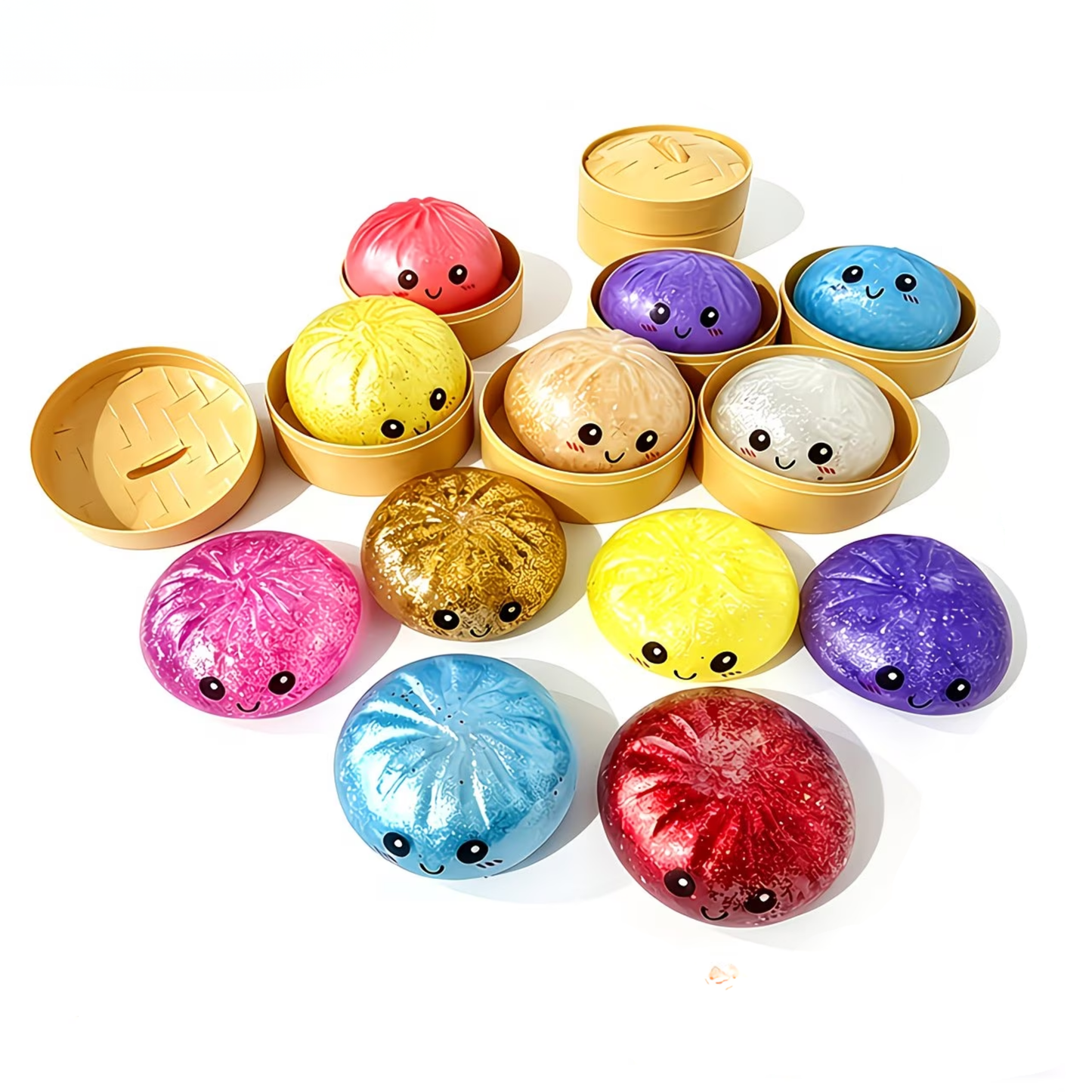 Squishy Lil' Glitter Bao Buddy - Assorted Colours