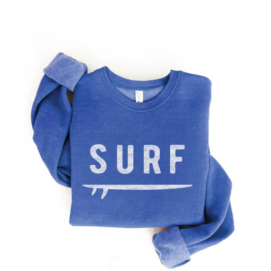 Surf Toddler Unisex Graphic Sweatshirt - Heather Royal