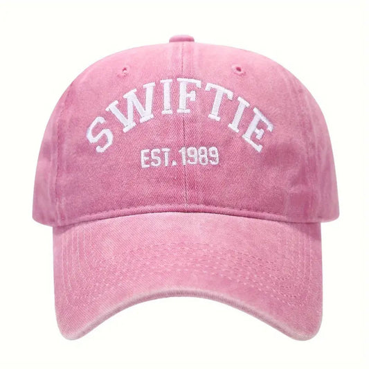 Swiftie est. 1989 Embroidered Baseball Hat - Pink