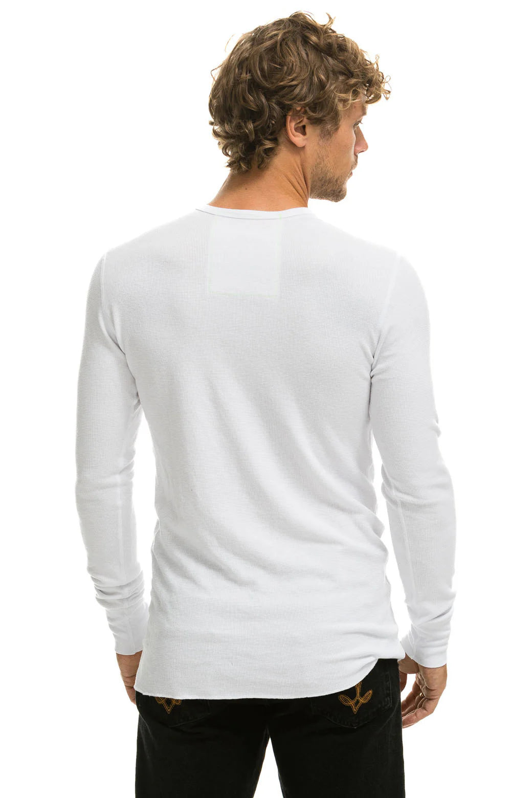 Aviator Nation - Logo Thermal Long Sleeve Shirt - White