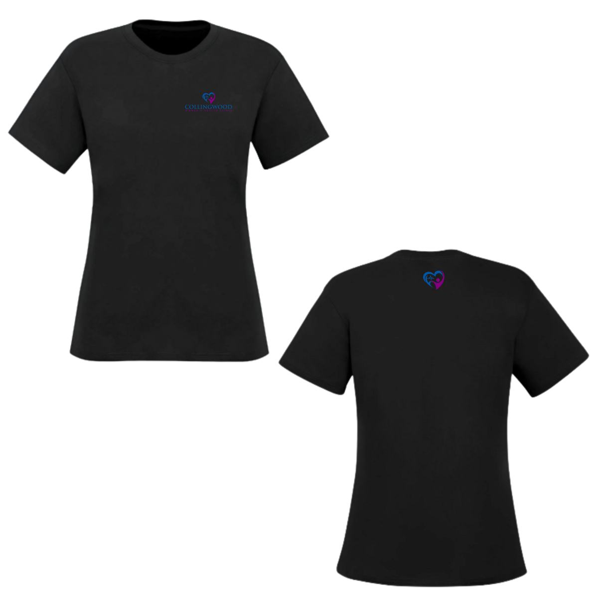 Collingwood Women's Health Clinic Ladies Combed Cotton Crewneck T-Shirt - Black