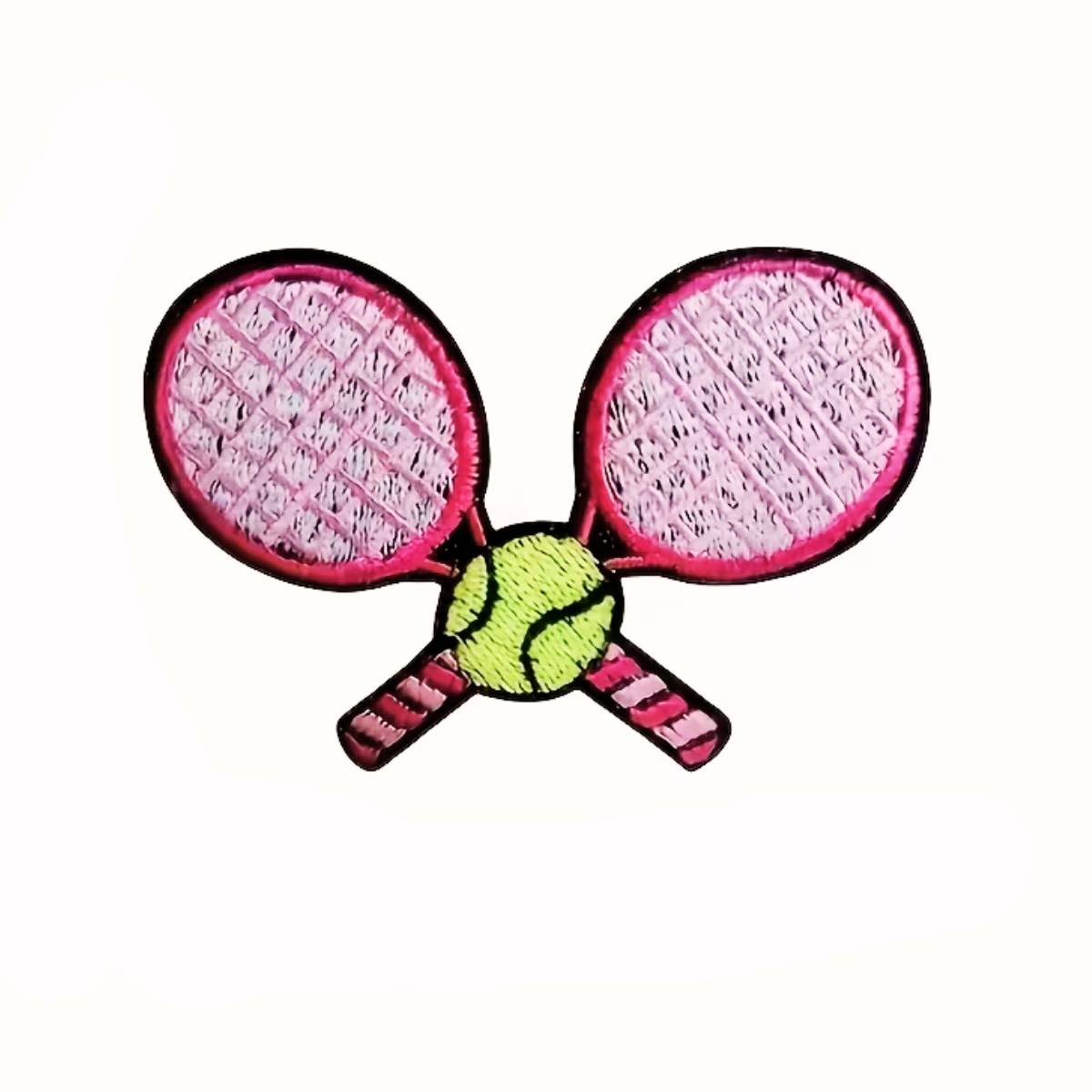 Iron On Patch - Doubles Tennis (3.4 inches x 2.4 inches)