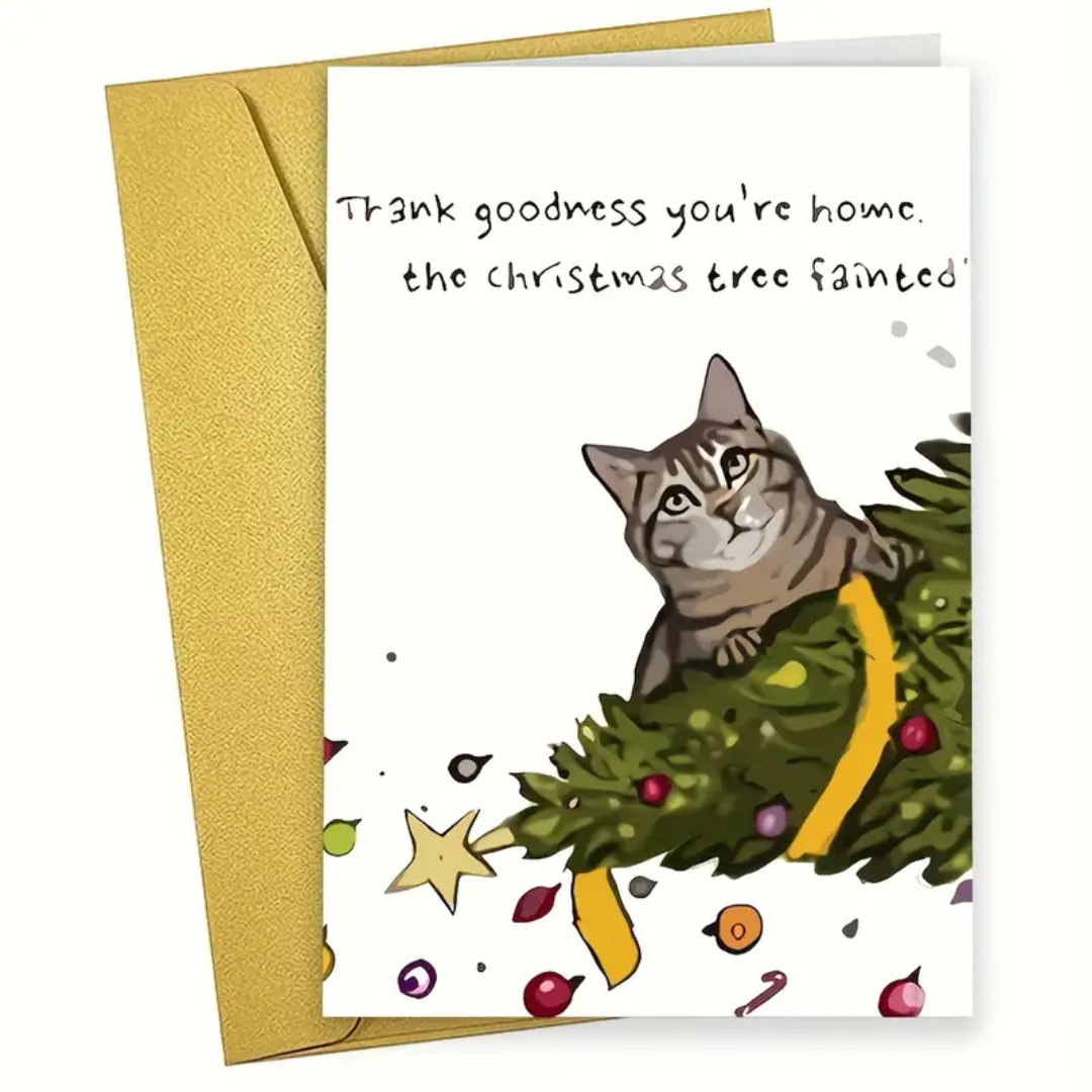 The Christmas Tree Fainted Card