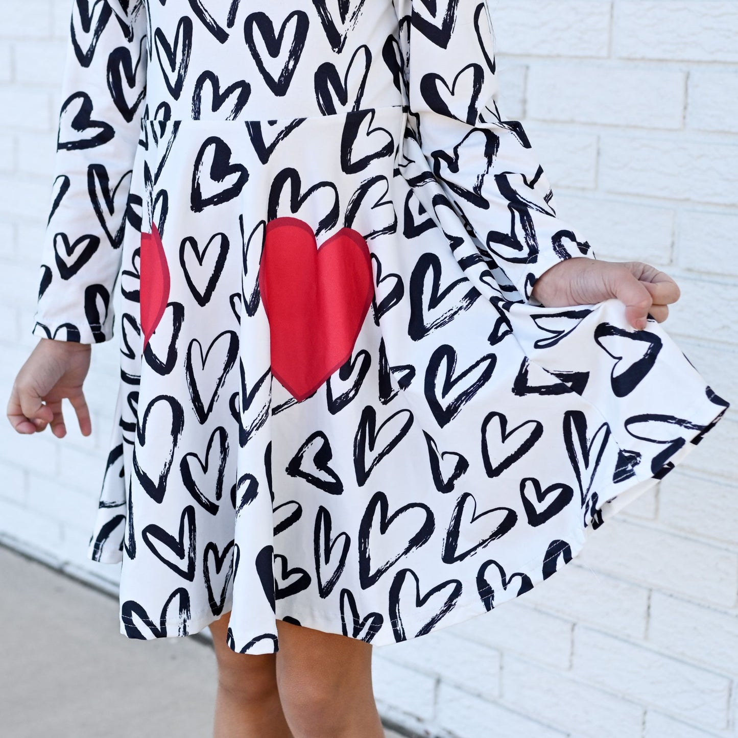 The Twirl Dress - Graffiti Hearts