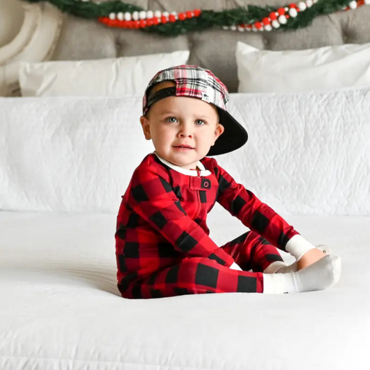 Red Buffalo Check Romper